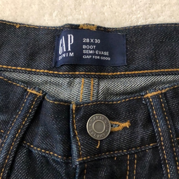 Men’s Gap blue jeans bootcut size 28 inseam 30 New - Picture 6 of 7